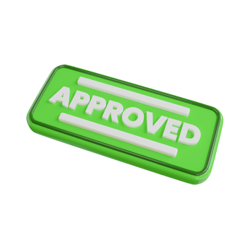 Approved Button 3D Icon. Approved 3d icon png