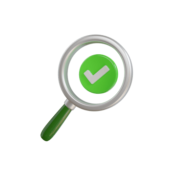 Approval Search 3D Icon. Searching Done 3D Icon png
