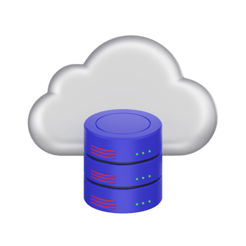 Cloud Database 3d Icon png
