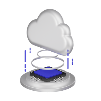 Cloud Computing Service 3d Icon png