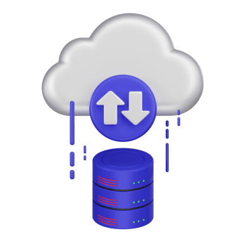 Database Cloud Backup 3d Icon png