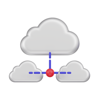 Multi-Cloud Connection 3d Icon png