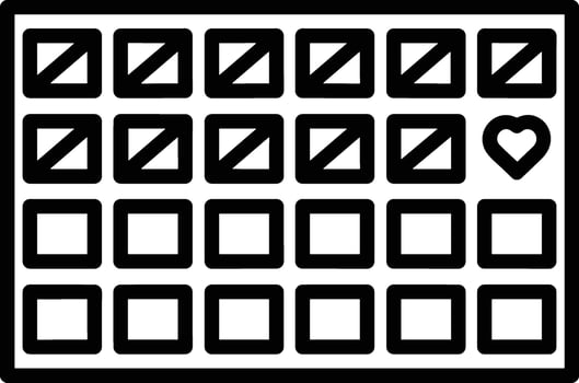 Calendar Icon symbol image for schedule or appointment vector
