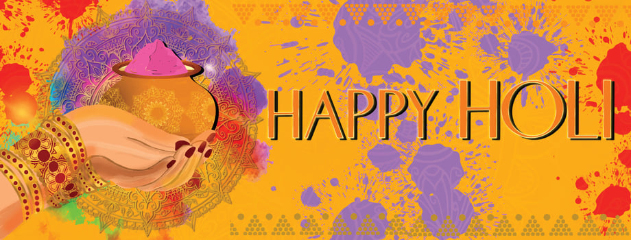 happy Holi , illustration of colorful promotional background for Festival of Colors celebration vector