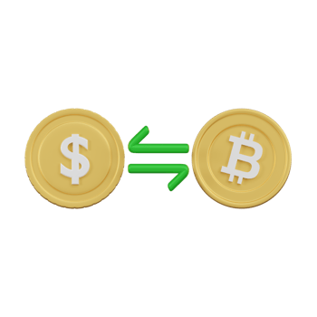 Cryptocurrency and Fiat Currency Exchange Rate Dynamics 3d Icon png