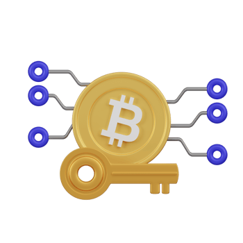 Secure Cryptocurrency Custody Service Concept 3d Icon png