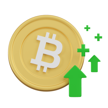 Cryptocurrency Arbitrage Opportunity with Bitcoin 3d Icon png