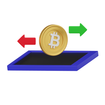 Bitcoin Cryptocurrency Payment Exchange Concept 3d Icon png