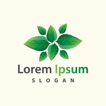 Leaf logo design icon green nature element ecology vector illustration template