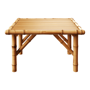 AI generated Bamboo table isolated on transparent background png