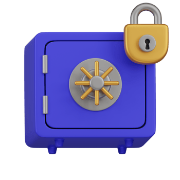 Safe Deposit Box Security 3D Icon png
