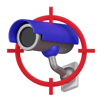 Surveillance Camera Privacy Protection 3D Icon png