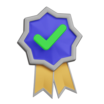 Certification of Quality Assurance 3D Icon png