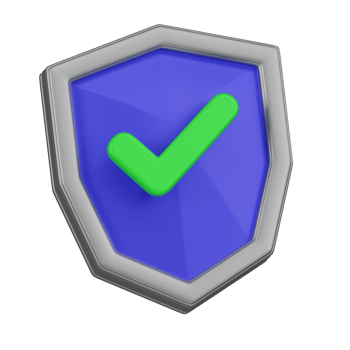 Verified Security Shield 3D Icon png