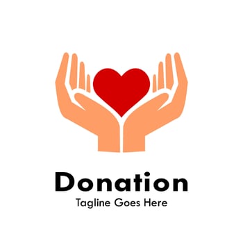 Donation design logo template illustration vector