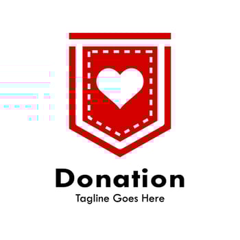 Donation design logo template illustration vector