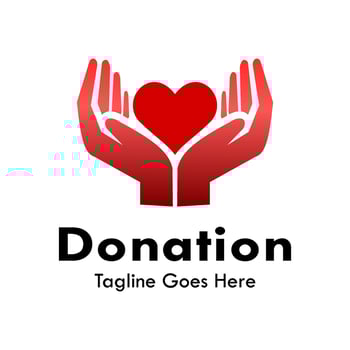 Donation design logo template illustration vector