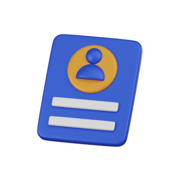 Minimal account icon. 3d render isolated illustration. png