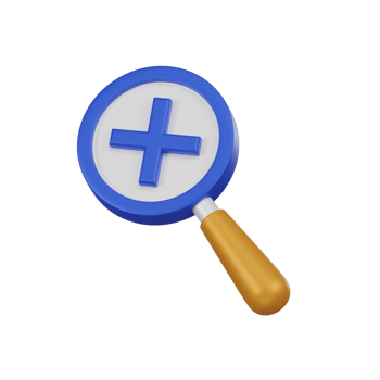 Minimal zoom in icon for website and app. 3d render isolated illustration. png