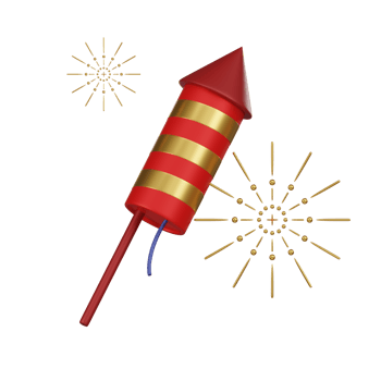 Chinese Festive Firecracker 3D Icon png
