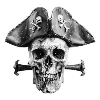 AI generated Pirate skull isolated on transparent background png