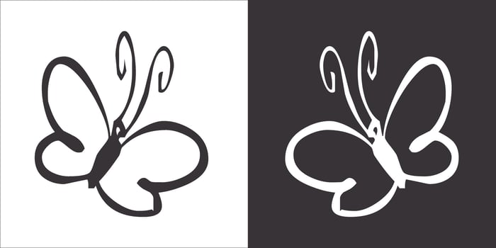 Illustration vector graphics of butterfly icon