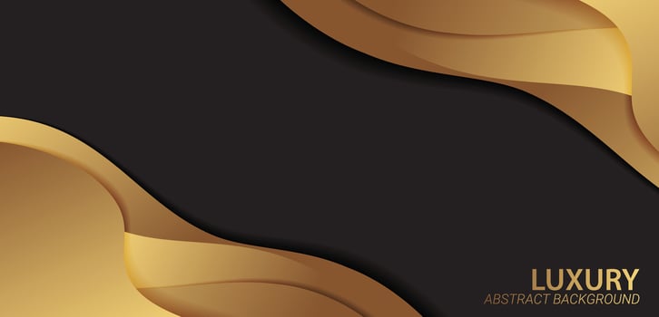 Luxury gold abstract wave design background vector