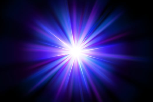 Glow Light Shining on Dark Background, Vector Illustration