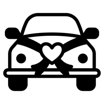 Wedding car Wedding icon illustration vector