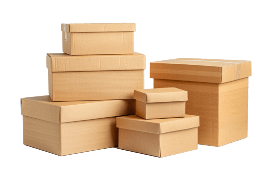 AI generated Stack of Cardboard Boxes Isolated png