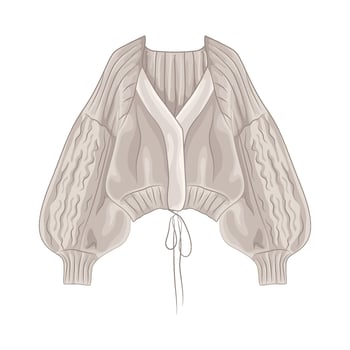 Illustration of  knitted cardigan vector