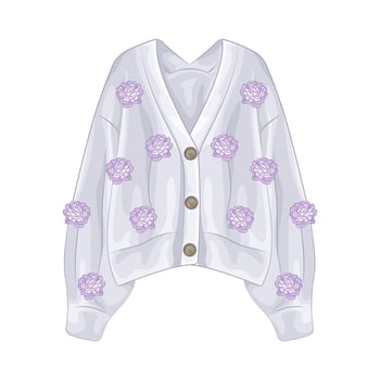 Illustration of  knitted cardigan vector