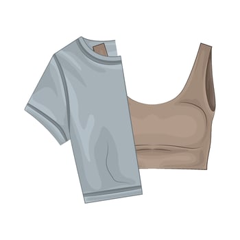 Illustration of crop top vector