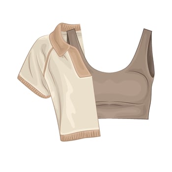 Illustration of crop top vector