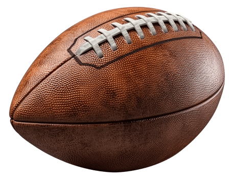 AI generated Realistic American football ball. Transparent isolated background png