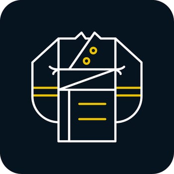Clothes Line Yellow White Icon vector