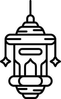 Oil lamp Gradient Line Circle Icon vector
