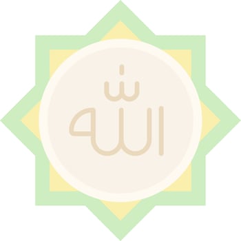 Allah Flat Light Icon vector
