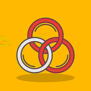 Cmyk Filled Shadow Icon vector