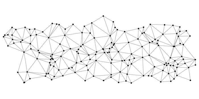 abstract dot and triangle connection background. illustration png