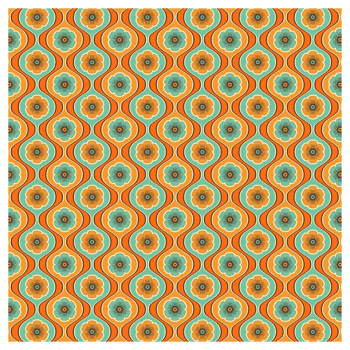 70s Style Mid Century Retro Floral Pattern png