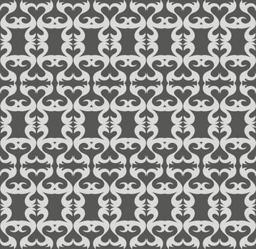 Vector monochrome texture in the form of a beautiful pattern on a gray background