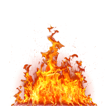 AI generated Flame on transparent background png