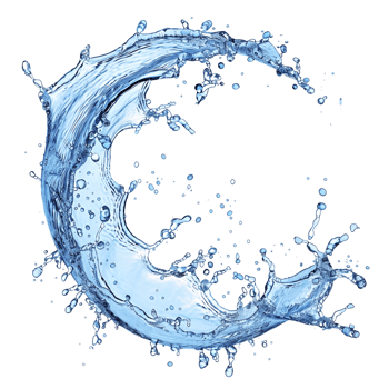 AI generated water circle splash on transparent background png