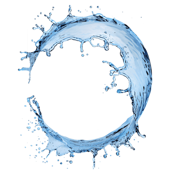 AI generated water circle splash on transparent background png