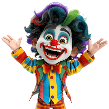 AI generated 3D Rendering of a Cartoon of Funny Joker Man on Transparent Background - Ai Generated png