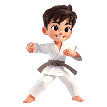 AI generated 3D Rendering of a Cartoon of Ninja Karate Boy on Transparent Background - Ai Generated png