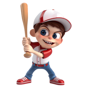 AI generated 3D Rendering of a Cartoon of Baseball Player on Transparent Background - Ai Generated png