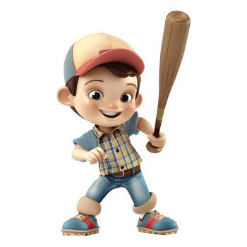 AI generated 3D Rendering of a Cartoon of Baseball Player on Transparent Background - Ai Generated png