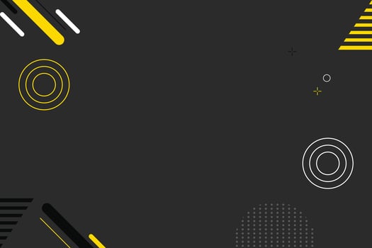 A black and yellow abstract background with geometric shapes vector